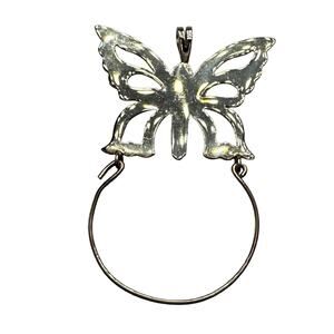 Vintage Estate 14k Yellow Gold Butterfly Charm/Pendant Holder 1.75”/2.5g